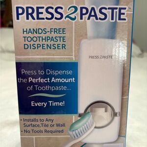 Hands-Free Toothpaste Dispenser - White